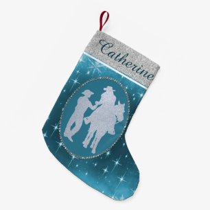Western Cowboy Cowgirl Horse Romantische Kleiner Weihnachtsstrumpf