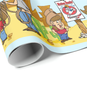 Western Cowboy Cowgirl Rodeo Mutton Bustin Geschenkpapier