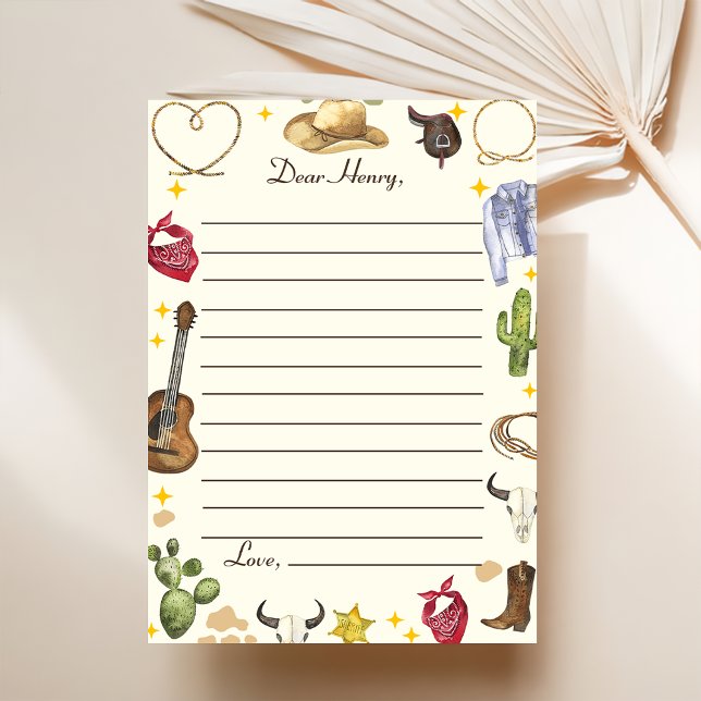 Western Cowboy fête d'anniversaire Carte de remerc (Créateur téléchargé)