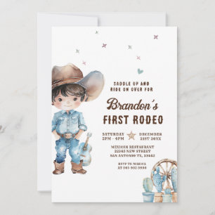 Western Cowboy First Rodeo Geburtstagsparty Einladung