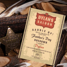 Western Cowboy Funny Vatertag Saloon Party