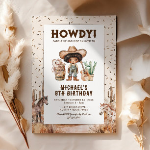 Western Cowboy Geburtstagseinladung Einladung