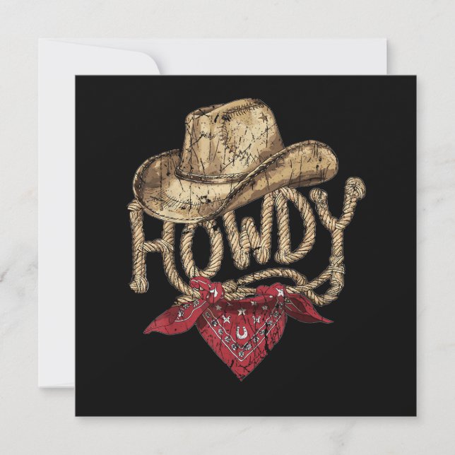 Western-Cowboy-Geburtstagsfeier (Vorderseite)