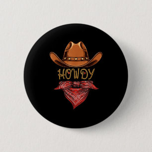 Western Cowboy Geburtstagsfeier Howdy Cowboy Für F Button