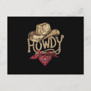 Western-Cowboy-Geburtstagsfeier Postkarte