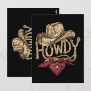 Western-Cowboy-Geburtstagsfeier Postkarte