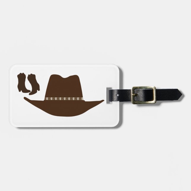 Western-Cowboy Gepäckanhänger (Vorderseite horizontal)