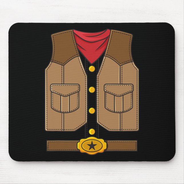 Western Cowboy Halloween Jungs Kinder Mousepad (Vorne)