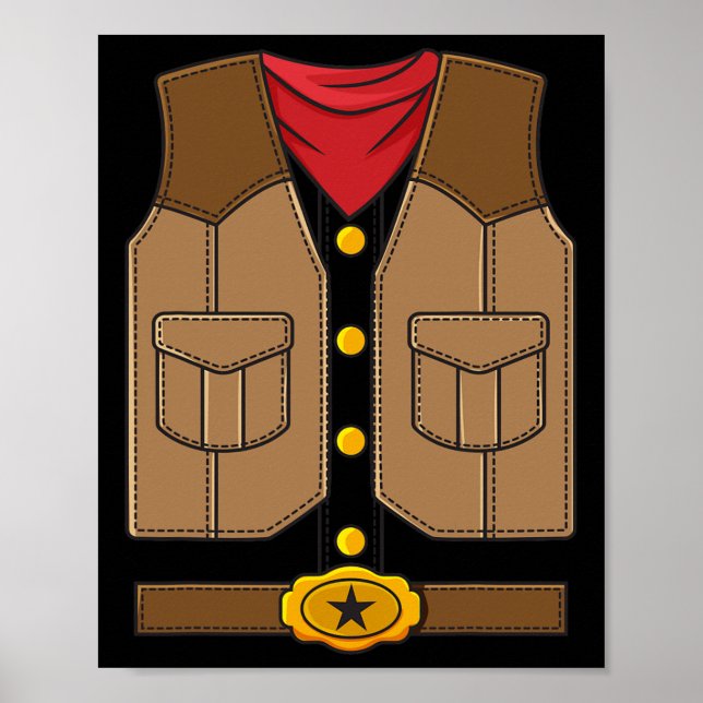 Western Cowboy Halloween Jungs Kinder Poster (Vorne)