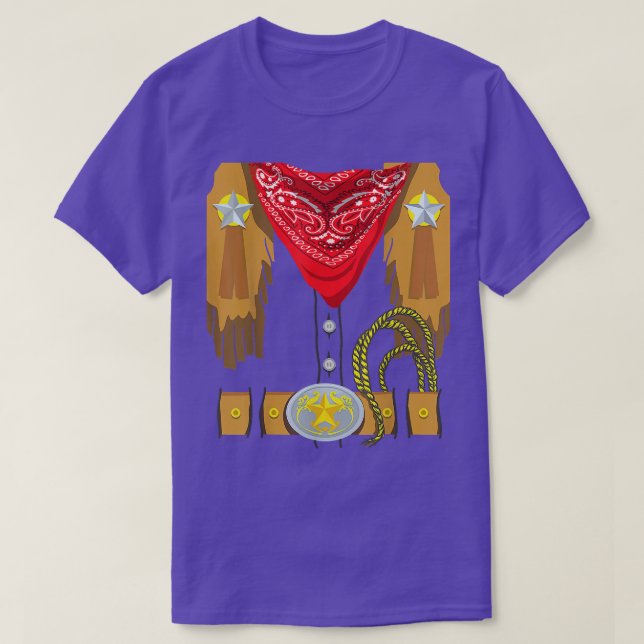 Western Cowboy Halloween Kostüme Männer Frauen Kin T-Shirt (Design vorne)