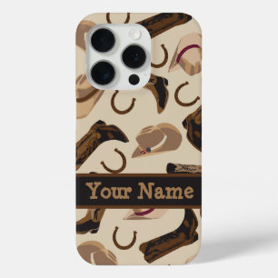 Western Cowboy Hat Boost Beige Name Personalize Case-Mate iPhone Hülle
