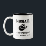Western Cowboy Hat Classic Personalisierte Trauzeu Zweifarbige Tasse<br><div class="desc">Personalisierte Geschenke für Trauzeugen mit Western Cowboy Thema. Dekoriert mit Cowboyhut mit Vintagem Western Schriftart. Text und Farbe können mit dem Design-Tool bearbeitet werden,  um Ihren Bedürfnissen gerecht zu werden. Holen Sie sich dieses individuelles Geschenk für Hochzeiten,  Bachelor-Party,  Verlobungsfeier oder andere besondere Anlässe.</div>