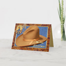 Western Cowboy Hat Rope Leather Frohe Weihnachten