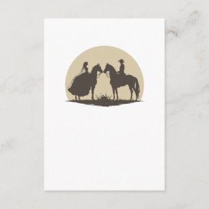 Western Cowboy Hochzeitskarte Begleitkarte