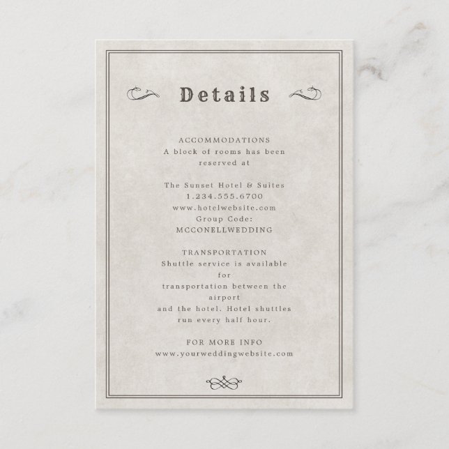 Western Cowboy Hochzeitskarte Begleitkarte (Vorderseite)