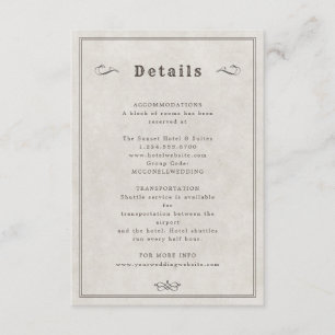 Western Cowboy Hochzeitskarte Begleitkarte