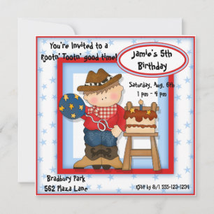 Western Cowboy Invitations Anniversaire Annonces