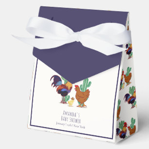 Western Cowboy Kaktus Hahn Huhn Baby Shower Geschenkschachtel