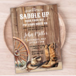 Western-Cowboy-Party Sattel-Hut Einladung<br><div class="desc">Mit dieser Hoedown-Einladung laden Sie Ihre Gäste zu einer stilvollen Geburtstagsfeier ein! Personalisieren Sie es mit eigenem Wortlaut. Es ist einfach und schnell, einfach drücken Sie den Knopf Anpassen. Matching Artikel in meinem Geschäft verfügbar! Wenn Sie nicht sehen, was Sie brauchen, senden Sie mir eine Nachricht! Ich werde es gerne...</div>