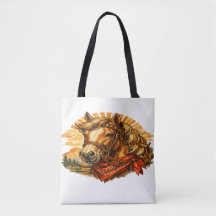 Western Cowboy Pferd mit rotem Bandana-Tasche
