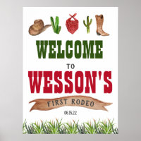 Western Cowboy Rodeo Begrüßungszeichen