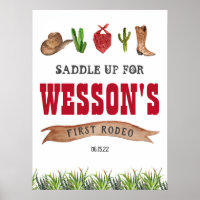 Western Cowboy Rodeo Begrüßungszeichen