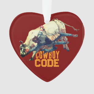 Western Cowboy Rodeo Bull Ornament