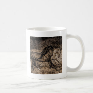 Western Cowboy Rodeo Galloping Wildpferde Kaffeetasse