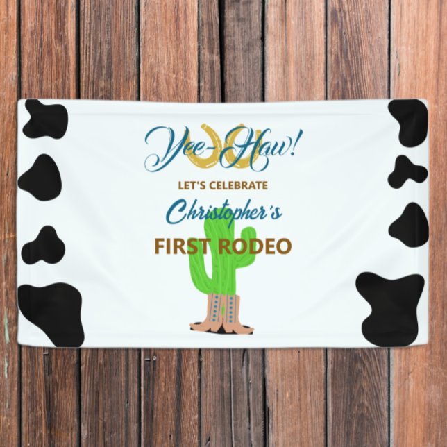 Western Cowboy Rodeo Geburtstag Banner (Von Creator hochgeladen)