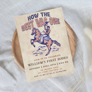 Western Cowboy Rodeo Geburtstag Wie das Beste war  Einladung