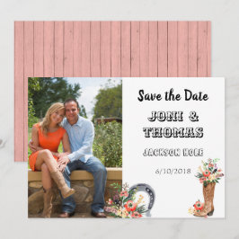 Western Cowboy Save the Date Einladung