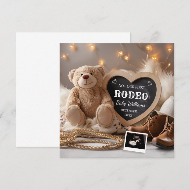 Western Cowboy-Schwangerschaft Ankündigung (Vorne/Hinten)