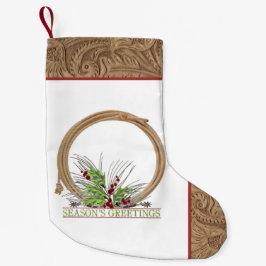 Western Cowboy-Seil und Sporen Imitate Leder Kleiner Weihnachtsstrumpf