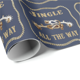 Western Cowboy Spurs Jingle Geschenkpapier
