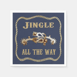 Western Cowboy Spurs Jingle Serviette