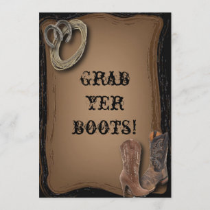Western Cowboy Stiefel Hochzeit Einladung