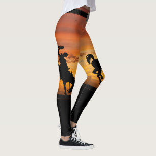 Western-Cowboy-sträubender Leggings