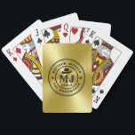 Western Cowboy Vintag Gold Monogram Trauzeugen Spielkarten<br><div class="desc">Personalisierte Geschenke für Trauzeugen mit Western Cowboy Thema. Dekoriert mit Cowboyhut mit Vintagem Western Schriftart. Text und Farbe können mit dem Design-Tool bearbeitet werden,  um Ihren Bedürfnissen gerecht zu werden. Holen Sie sich dieses individuelles Geschenk für Hochzeiten,  Bachelor-Party,  Verlobungsfeier oder andere besondere Anlässe.</div>