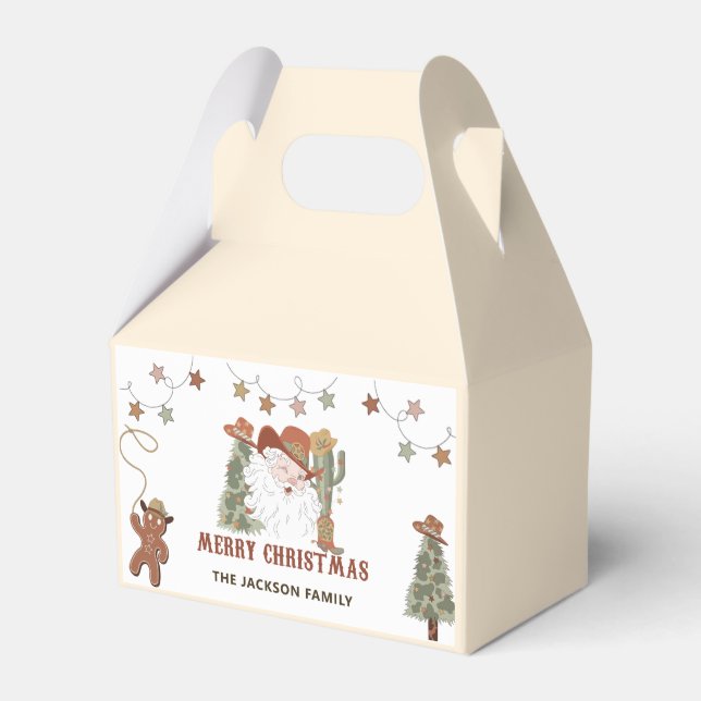 Western Cowboy Weihnachts-Party Geschenkschachtel (Vorderseite)