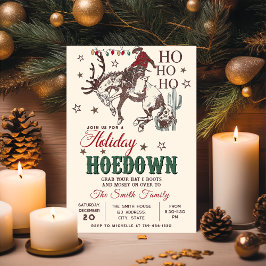 Western Cowboy Weihnachtsfeiertag Hoedown Party Einladung