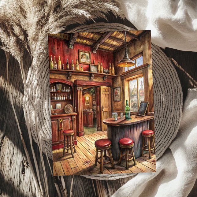 Western Cowboy Wild West Bar in Prärie Seidenpapier (Western cowboy wild west bar in prairie tissue paper)