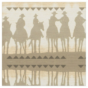 Western-Cowboy-Zusammenfassungs-Zeitwildes Stoff