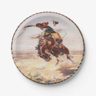 Western-Cowboybronc-Reiter-Party-Teller Pappteller