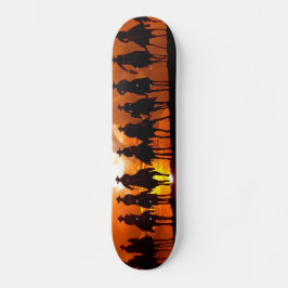 Western-Cowboysonnenuntergang wilde Skateboard