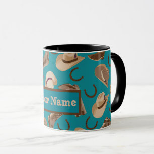 Western-Cowboystiefel-Hut-aquamarines Tasse