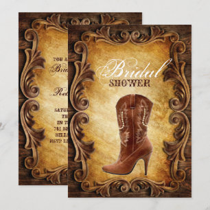 Western Cowboystiefel Vintages Brautparty Einladung