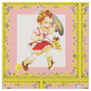Western Cowgirl auf Stick Horde Bandana Trim Stoff