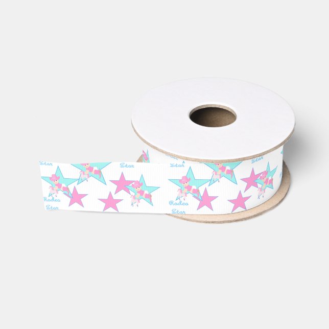 Western Cowgirl Baby mit Rodeo Star 1 1/2" Ripsband (Spule)