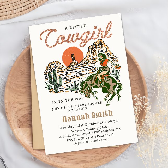Western Cowgirl Babydusche Einladung (Von Creator hochgeladen)