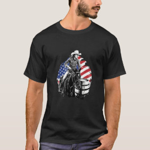 Western-Cowgirl beim Barrel Racing T-Shirt